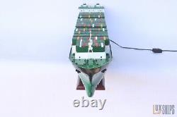Modèle de bateau EVERGREEN Container de 103 cm avec lumières, modèle de bateau en bois à vendre