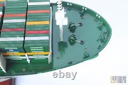 Modèle de bateau EVERGREEN Container de 103 cm avec lumières, modèle de bateau en bois à vendre