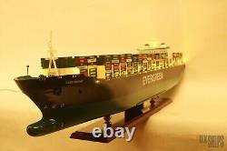 Modèle de bateau EVERGREEN Container de 103 cm avec lumières, modèle de bateau en bois à vendre