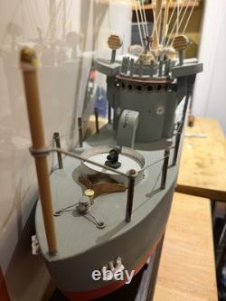Modèle de bateau PT de la marine américaine en bois de l'époque de la Seconde Guerre mondiale, art populaire, 27 pouces de long