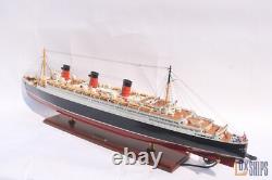 Modèle de bateau QUEEN MARY avec lumières, modèle en bois à vendre