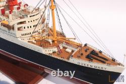 Modèle de bateau QUEEN MARY avec lumières, modèle en bois à vendre