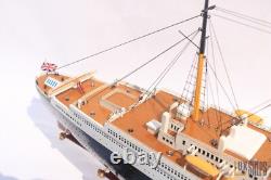 Modèle de bateau QUEEN MARY avec lumières, modèle en bois à vendre