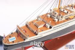 Modèle de bateau QUEEN MARY avec lumières, modèle en bois à vendre