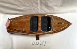Modèle de bateau Runabout en acajou Authentic Models, boîte d'origine