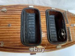 Modèle de bateau Runabout en acajou Authentic Models, boîte d'origine