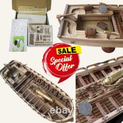 Modèle de bateau à l'échelle 1/36 Kit de montage de voilier en bois DIY