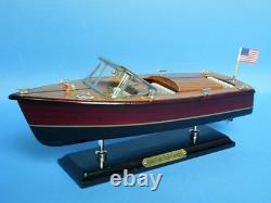 Modèle de bateau à moteur Chris Craft Triple Cockpit en bois 14