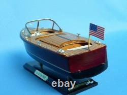 Modèle de bateau à moteur Chris Craft Triple Cockpit en bois 14