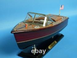 Modèle de bateau à moteur Chris Craft Triple Cockpit en bois 14