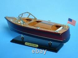 Modèle de bateau à moteur Chris Craft Triple Cockpit en bois 14