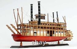 Modèle de bateau à roues à aubes du fleuve Mississippi entièrement assemblé King Mississippi