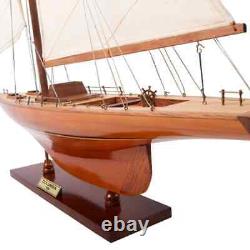 Modèle de bateau à voile Columbia Sm Coupe de l'Amérique 1958 échelle 166 en bois