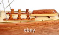 Modèle de bateau à voile Endeavour Small de 24 pouces en bois neuf replica