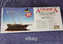 Modèle de bateau à voile de course 1851 America Model Shipways Kit en bois MS2029