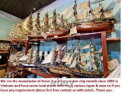 Modèle de bateau à voile de l'Atlantique en bois fait à la main, décoration d'intérieur, cadeau d'anniversaire, présentoir de bureau.