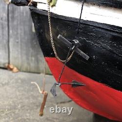 Modèle de bateau à voile en bois de l'USS Constitution, fait à la main et sur mesure, de 24 pouces