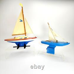 Modèle de bateau à voile vintage Seifert-Boot en bois fabriqué en Allemagne/Angleterre