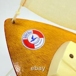 Modèle de bateau à voile vintage Seifert-Boot en bois fabriqué en Allemagne/Angleterre