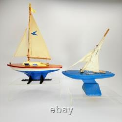 Modèle de bateau à voile vintage Seifert-Boot en bois fabriqué en Allemagne/Angleterre