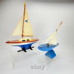 Modèle de bateau à voile vintage Seifert-Boot en bois fabriqué en Allemagne/Angleterre