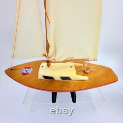 Modèle de bateau à voile vintage Seifert-Boot en bois fabriqué en Allemagne/Angleterre