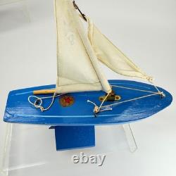 Modèle de bateau à voile vintage Seifert-Boot en bois fabriqué en Allemagne/Angleterre