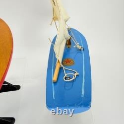 Modèle de bateau à voile vintage Seifert-Boot en bois fabriqué en Allemagne/Angleterre