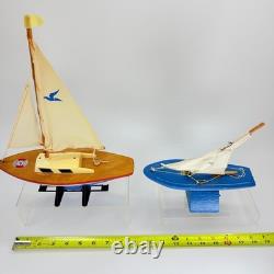 Modèle de bateau à voile vintage Seifert-Boot en bois fabriqué en Allemagne/Angleterre