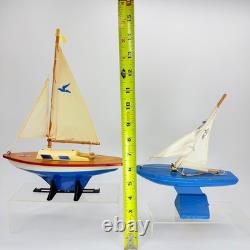 Modèle de bateau à voile vintage Seifert-Boot en bois fabriqué en Allemagne/Angleterre