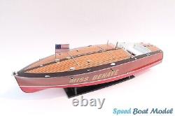 Modèle de bateau classique à grande vitesse Miss Behave 31.4 en bois.