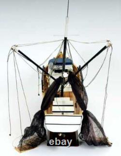 Modèle de bateau de crevettes des anciens métiers modernes entièrement assemblé