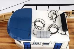 Modèle de bateau de crevettes en bois fait main entièrement assemblé