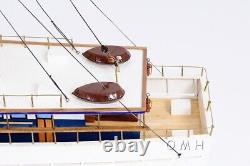 Modèle de bateau de pêche assemblé de 25 pouces, décoration d'affichage à domicile en bois - Dickie Walker
