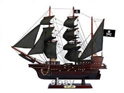 Modèle de bateau de pirate en bois Black Pearl Black Sails 20 Décoration de bateau Modèle de navire