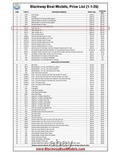 Modèle de bateau de travail Deadrise de la baie de Chesapeake, toit rigide, version 2, entièrement assemblé
