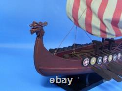 Modèle de bateau drakkar viking en bois 24
