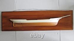 Modèle de bateau en bois AUSTI demi-coque vintage TINN NORVÈGE 31 1/2 BSMT