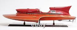 Modèle de bateau en bois Ferrari Hydroplane de 32 pouces