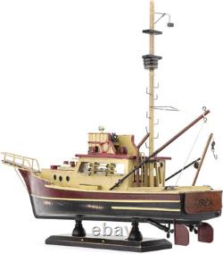 Modèle de bateau en bois Orca Jaws, bateau de pêche aux requins, pré-assemblé, finition antique S