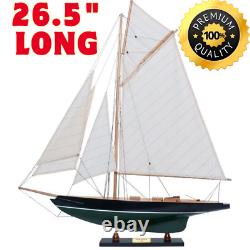 Modèle de bateau en bois 'Pen Duick' Irlandais Grand voilier exposé Yacht Décor nautique