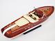 Modèle De Bateau En Bois Riva Aquarama 21 (53 Cm) Avec Siège Beige