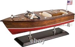 Modèle de bateau en bois SAILINGSTORY Speedboat Riva Aquarama Runabout Yacht