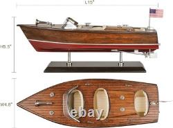 Modèle de bateau en bois SAILINGSTORY Speedboat Riva Aquarama Runabout Yacht