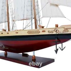 Modèle de bateau en bois Schooner Bluenose II 38 voilier entièrement construit et assemblé