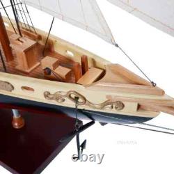 Modèle de bateau en bois Schooner Bluenose II 38 voilier entièrement construit et assemblé