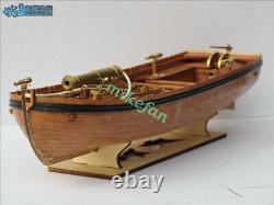 Modèle de bateau en bois 'Shicheng' à l'échelle 1/36, équipé d'un canon armé à bord et de toutes les côtes complètes.