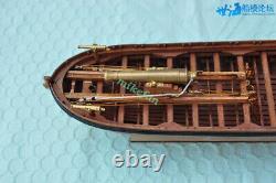 Modèle de bateau en bois 'Shicheng' à l'échelle 1/36, équipé d'un canon armé à bord et de toutes les côtes complètes.
