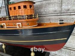 Modèle de bateau en bois Tugboat River Rat 18x 6x 12