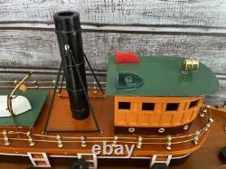 Modèle de bateau en bois Tugboat River Rat 18x 6x 12